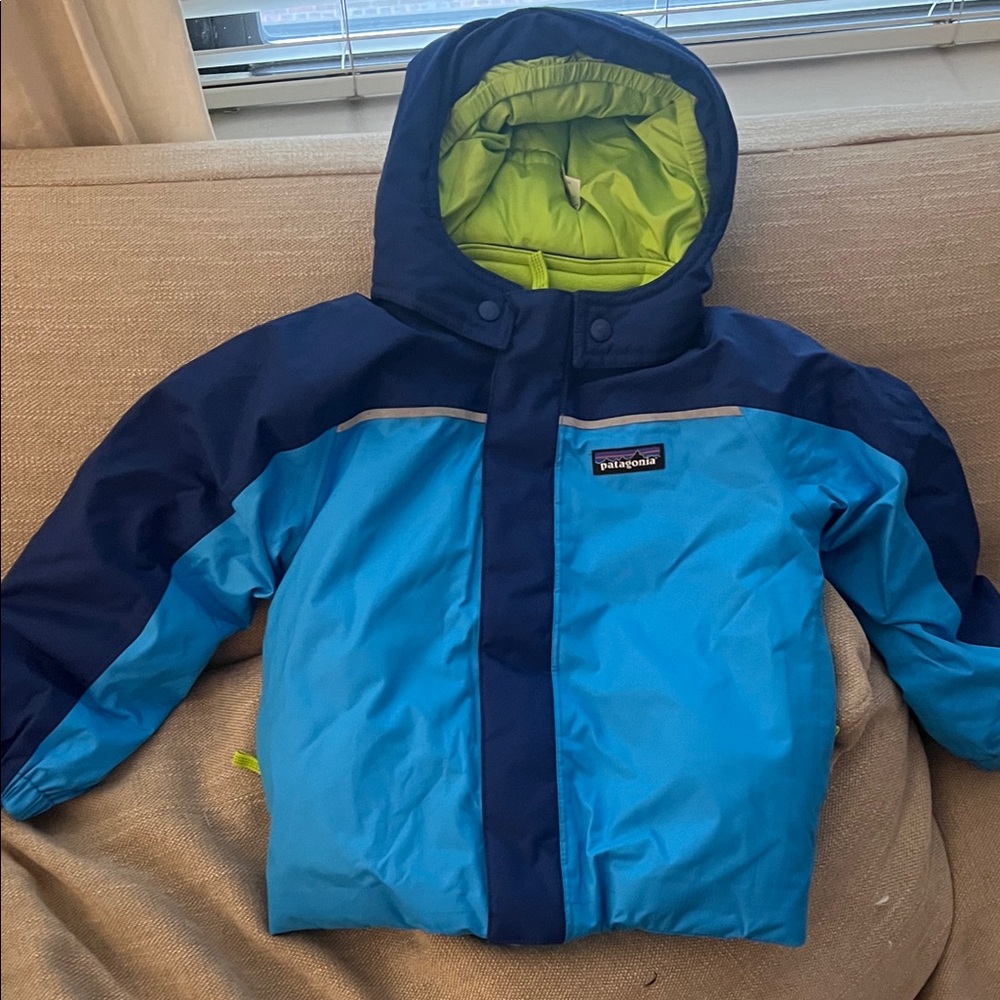 Patagonia Kids Two-Tone Blue Puffer Jacket